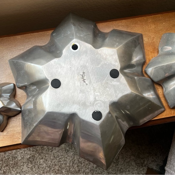 Julia Knight Stackable Star Snowflake Bowls Set of 3 Mother of Pearl RETIRED - Picture 7 of 8